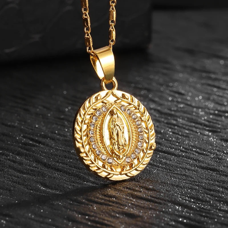 Colar Nossa Senhora da Conceição - Folheado a Ouro 18K