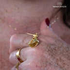 Colar Nossa Senhora Aparecida - Dupla Face com Manto de Zircônia Verde