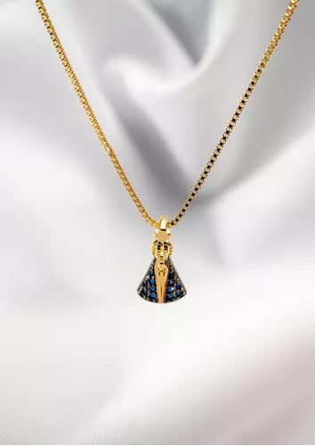 Colar Mini Nossa Senhora Aparecida - Luxo e Devoção