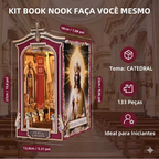 Mini Catedral Book Nook + Frete Grátis